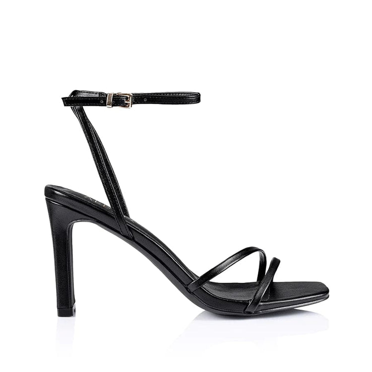 VERALI SHOES heels Kimmy Slim Strappy Heels- Black