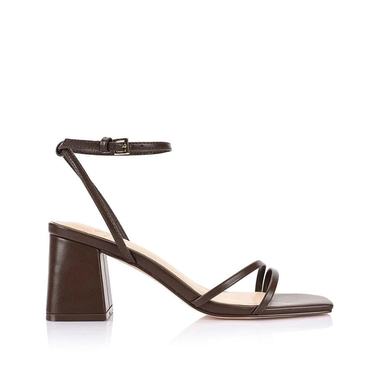 VERALI SHOES block heels Stevie Block Heel Sandals - Chocolate Brown