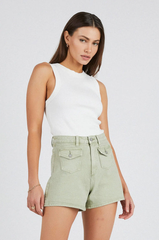 Abrand Jeans denim shorts Venice Shorts - Sage